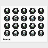 Panda Boba Thee Panda en Bubble Tea Ronde Sticker (Vel)
