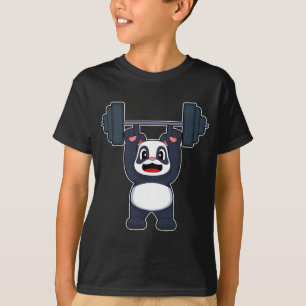 Panda Bodybuilder Dumbbell Bodybuilding T-shirt