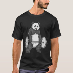 Panda Bodybuilder Dumbbell Bodybuilding T-shirt