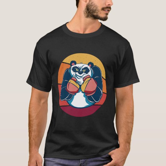 Panda Boksen Bokser Stomp T-shirt (Voorkant)