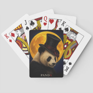 Panda Bovenste Hoed Gotische Surreal Pokerkaarten