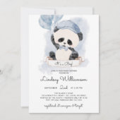 Panda Boy Baby shower Kaart (Voorkant)