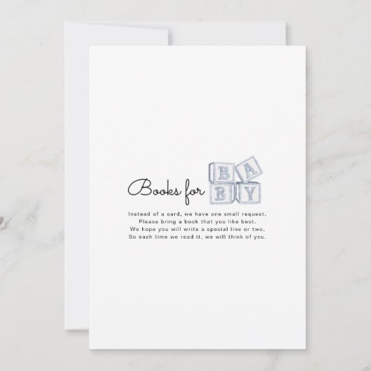 Panda Boy Baby shower Kaart (Achterkant)