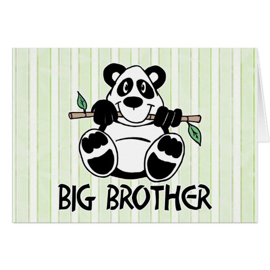 Panda Boy Big Brother Blank Kaart (Voorkant Horizontaal)