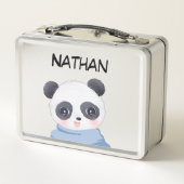 Panda Boy Metal Lunch Box (Achterkant)