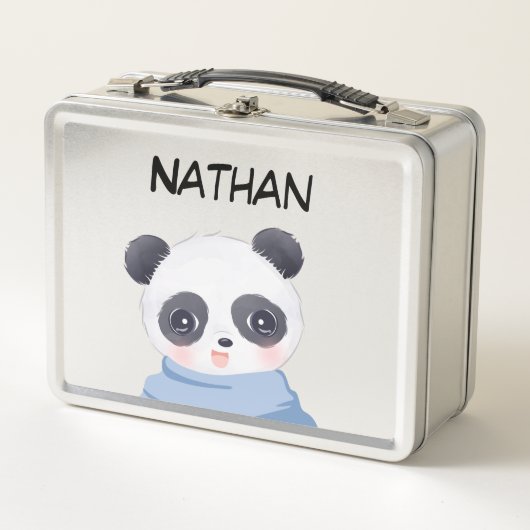 Panda Boy Metal Lunch Box (Voorkant)
