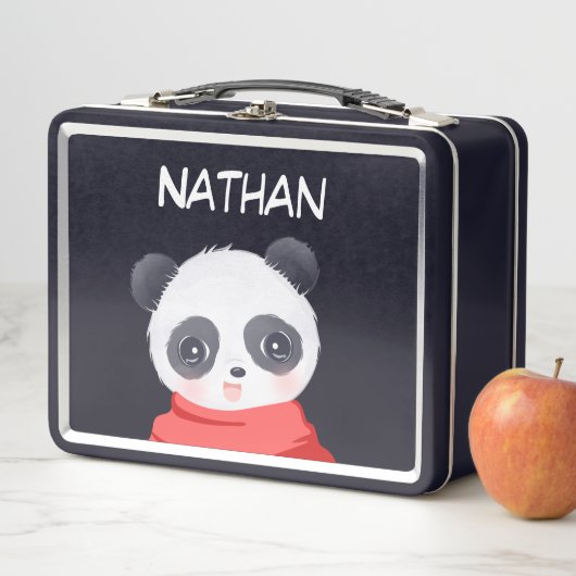 Panda Boy Metal Lunch Box (In situ)