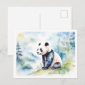 Panda brengt geluk briefkaart (Voorkant / Achterkant)