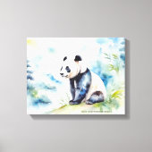 Panda brengt geluk canvas afdruk (Voorkant)