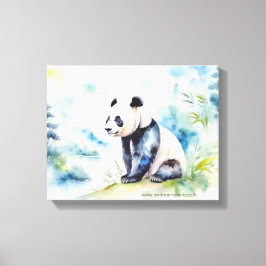 Panda brengt geluk canvas afdruk
