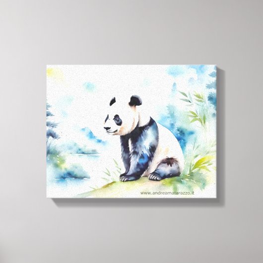 Panda brengt geluk canvas afdruk (Voorkant)