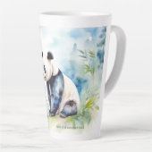 Panda brengt geluk latte mok (Rechterhoek)