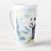 Panda brengt geluk latte mok (Linkerhoek)