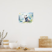 Panda brengt geluk poster (Keuken)