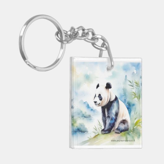Panda brengt geluk sleutelhanger (Voorkant Links)
