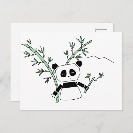 Panda Briefkaart (Voorkant / Achterkant)