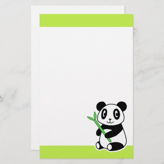 Panda Briefpapier (Voorkant / Achterkant)