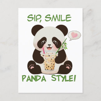 Panda Bubble thee Briefkaart