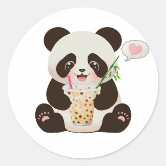 Panda Bubble thee Ronde Sticker