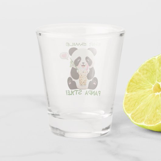 Panda Bubble thee Shot Glas (Achterkant)