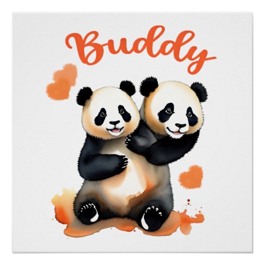 Panda Buddy Perfect Poster (Voorkant)