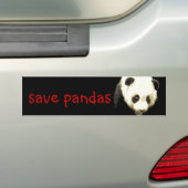 Panda Bumpersticker (Op auto)