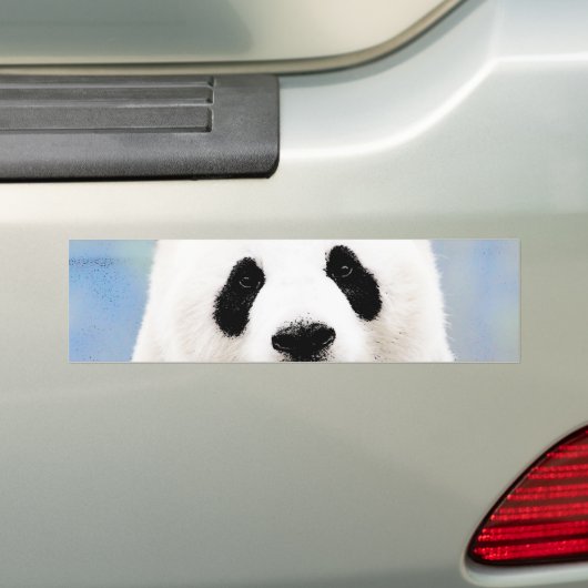 Panda Bumpersticker (Op auto)