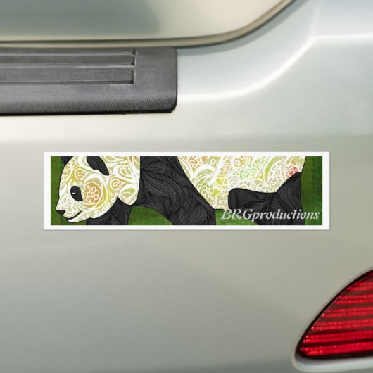 Panda Bumpersticker (Op auto)