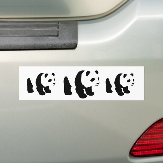 Panda Bumpersticker (Op auto)