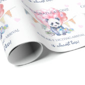 Panda bunting and balloons Baby Shower Cadeaupapier (Rol Hoek)