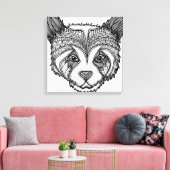 Panda Canvas Afdruk (Insitu (Woonkamer))