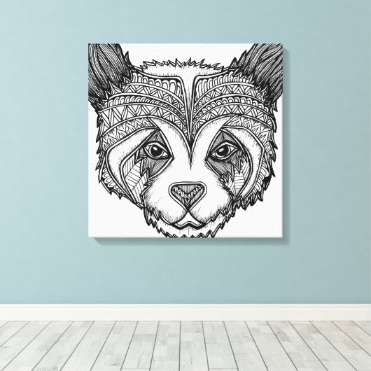 Panda Canvas Afdruk (Insitu (Houten vloer))