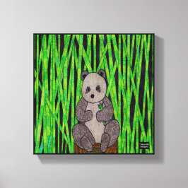 Panda - Canvasprint Canvas Afdruk