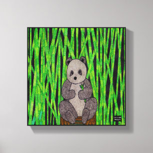Panda - Canvasprint Canvas Afdruk
