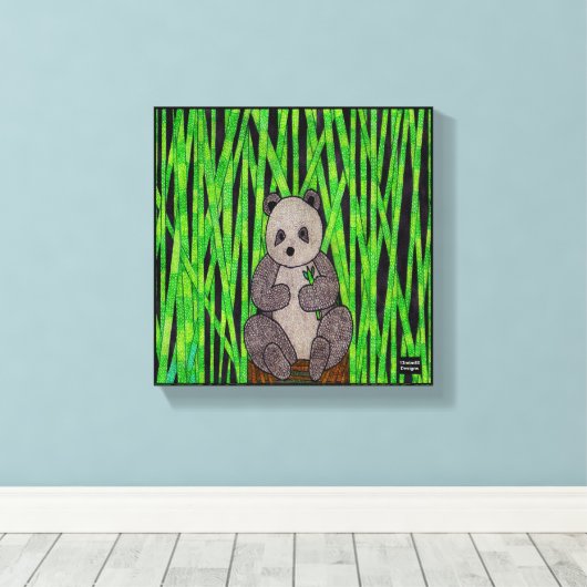 Panda - Canvasprint Canvas Afdruk (Insitu (Houten vloer))