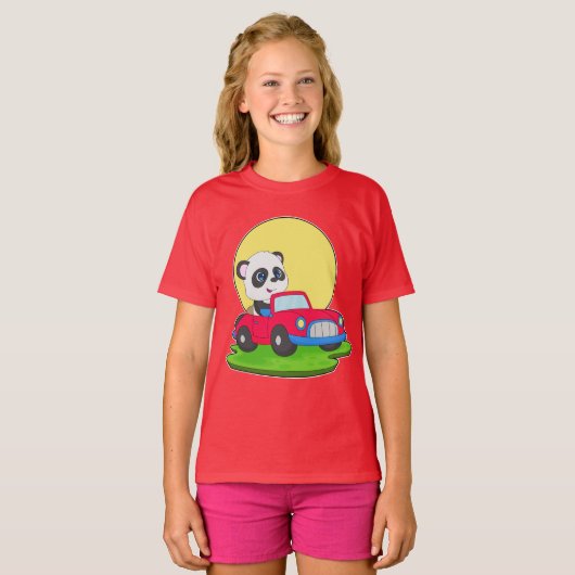Panda Car T-shirt (Voorkant volledig)