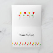 Panda Cartoon en een hart bloem verjaardag Kaart (Binnen)