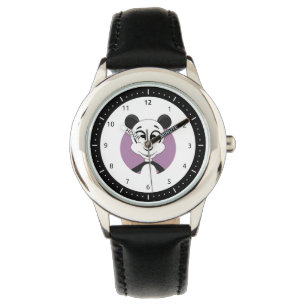 Panda cartoon horloge