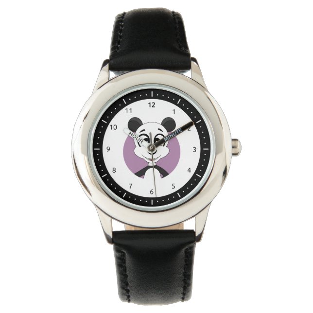 Panda cartoon horloge (Voorkant)