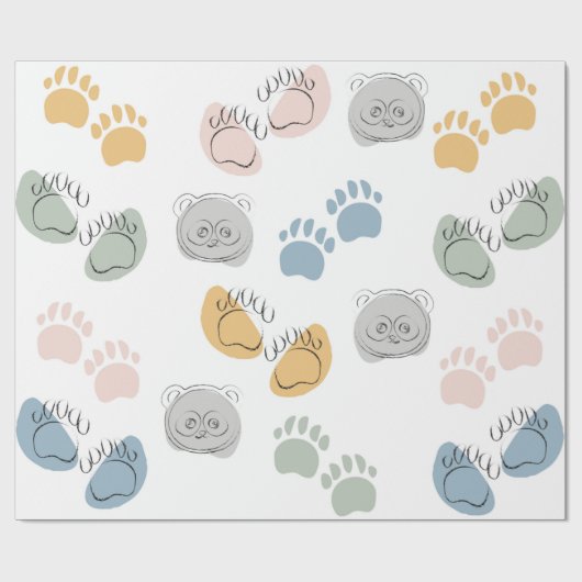 Panda Cartoon Kinder Baby wikkelen papier (Vlak)