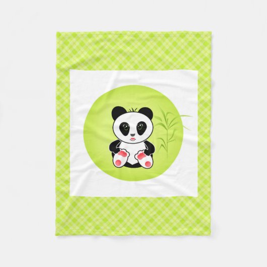 Panda, cartoon, kinderen fleece deken (Voorkant)