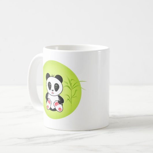 Panda, cartoon, kinderen koffiemok (Voorkant links)