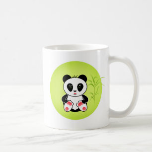 Panda, cartoon, kinderen koffiemok