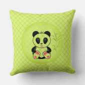 Panda, cartoon, kinderen kussen (Achterkant)