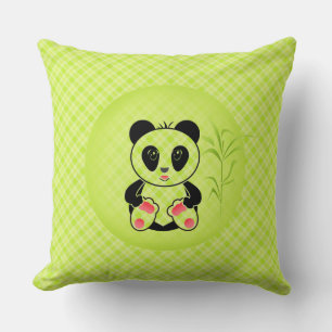 Panda, cartoon, kinderen kussen