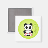 Panda, cartoon, kinderen magneet (Voorkant / Achterkant)