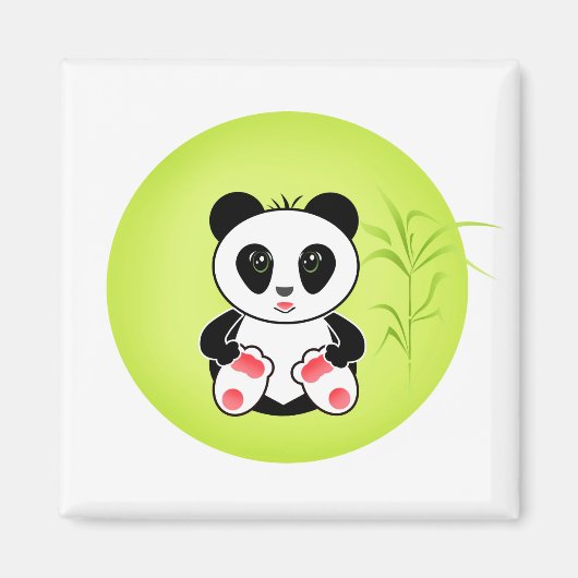 Panda, cartoon, kinderen magneet (Voorkant)
