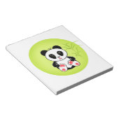 Panda, cartoon, kinderen notitieblok (Schuin)