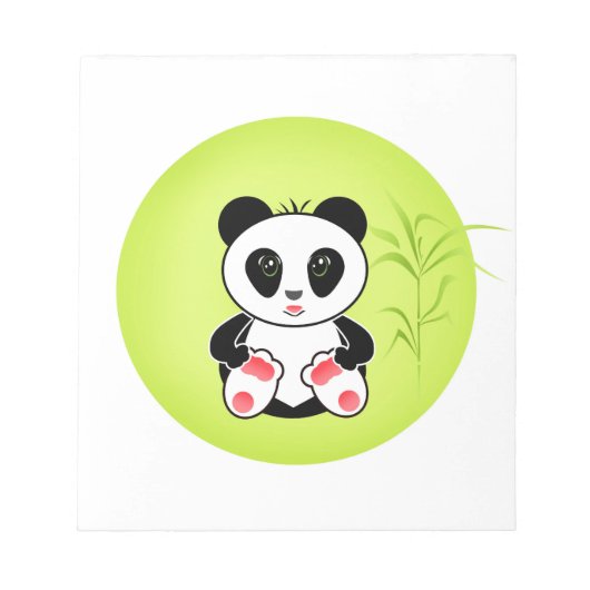 Panda, cartoon, kinderen notitieblok (Voorkant)