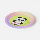 Panda, cartoon, kinderen papieren bordje (Gekanteld)